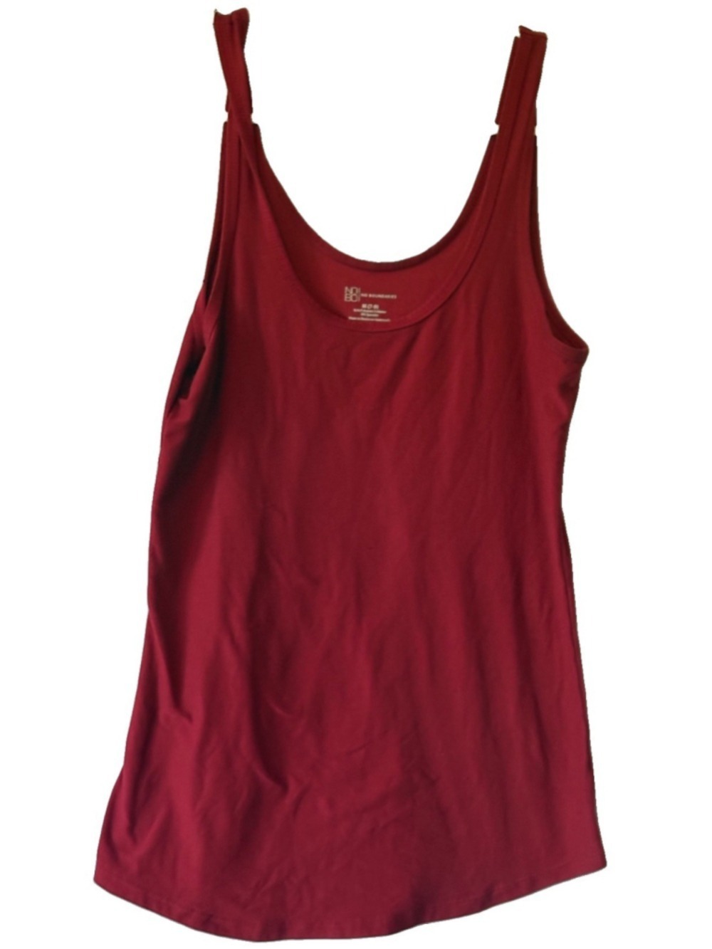 No Boundaries Tank Top Womens Medium 7-9 Merlot Burgundy Scoop Neck Y2K Casual